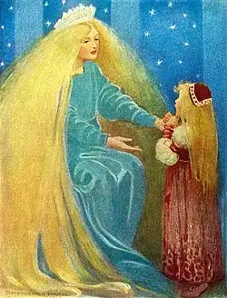 Ihre Urururgroßmutter empfängt Prinzessin Irene im Turm des Schlosses