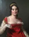 Dame in Rot mit Diadem (Private Sammlung)