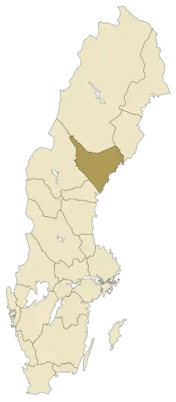 Lage von Ångermanland in Schweden