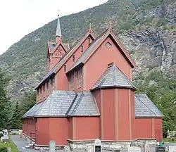 Foto einer Holzkirche