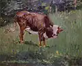 Édouard Manet: Junger Stier auf der Weide, 1881, Privatsammlung