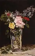 Édouard Manet Stillleben mit Rosen und Flieder