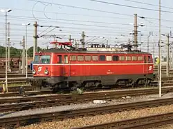 ÖBB 1042, letzte im Werk Floridsdorf gebaute Lokomotivtype, ab Ordnungsnummer 541 im Werk Graz gefertigt