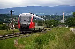Dieseltriebwagen ÖBB 5022 bei Riedlingsdorf