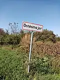 Ortstafel am östlichen Ortseingang
