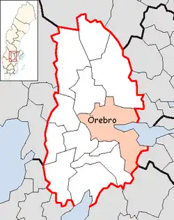 Lage der Gemeinde Örebro
