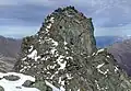Der Hauptgipfel der Östlichen Knotenspitze von der Kreuzspitze aus gesehen