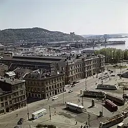 Jernbanetorget, um das Jahr 1965