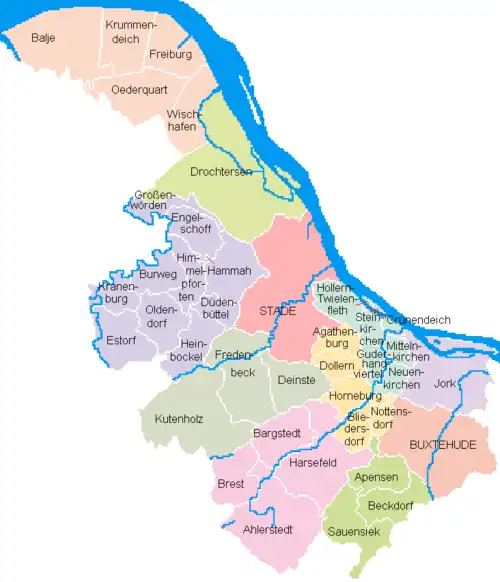 Die Gemeinden und Samtgemeinden des Landkreises Stade