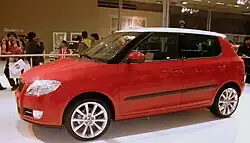 Option beim Fabia II: weißes Dach