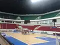 Der Innenraum der Basketballhalle 1 mit Spielfeld (2013)
