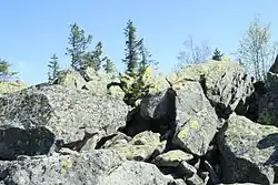 Steinsetzer auf dem Gipfel