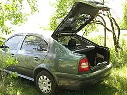 Geöffnete Heckklappe der Octavia Limousine