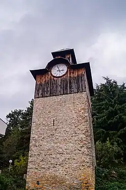 Ansicht der Stirnseite des Uhrturmes von Ohrid (2014)