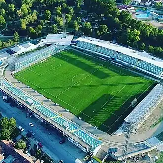 Das Stadion Mladost in Strumica im September 2017