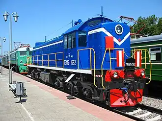 Die Lokomotiven der SŽD-Baureihe ТЭМ2, Museum der Moskauer Eisenbahn (Rigaer Bahnhof)