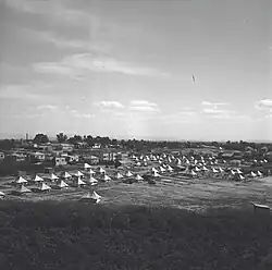 Das britische Militärcamp am Rande des Kibbuz Ramat David Anfang Januar 1940