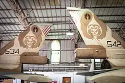 Von der Überflutung betroffene und reparierte F-16-Jets der 101. Staffel „First Fighter“ im Juni 2020