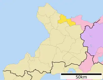 Lage Yoichis in der Präfektur