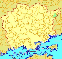 Lage Ōharas in der Präfektur