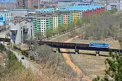 Tumen und die Eisenbahnbrücke