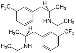 Strukturformel von Fenfluramin