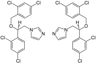 Strukturformeln von (±)-Miconazol