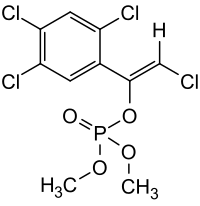 Strukturformel von (Z)-Tetrachlorvinphos