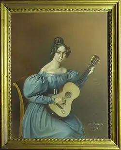 Bildnis der Clara Sältzer, nachmalige Gascard, Schwester des Architekten und Sachsen-Weimar-Eisenachischen Baurats Johann Wilhelm Sältzer, Kreide 1803