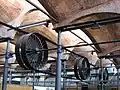 Transmissionsantrieb in einer ehemaligen Textilfabrik