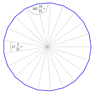 Regelmäßiges Einundzwanzigeck