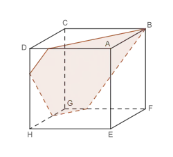 Unregelmäßiges Fünfeck als Schnittfläche