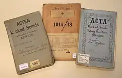 Drei Akten des akademischen Senats der Ludwig-Maximilians-Universität München (19./20. Jahrhundert)
