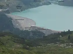 Kopssee von Südwesten, vom Breitspitz (2203 m)