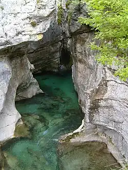 Klammen der obersten Soča