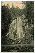 Postkarte des Radauwasserfalls von 1908