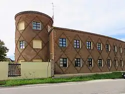 Die ehemalige Leinenweberei Canapificio von der Via Guglielmo Marconi aus gesehen