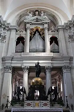 Italienische Barockorgel der Basilika San Giorgio Maggiore in Venedig (Pietro Nacchini, 1750)