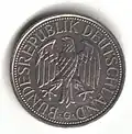 Bundesadler auf der 1-DM-Münze