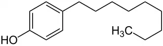 Struktur von 4-n-Nonylphenol