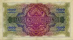 1000 Schilling Rückseite
