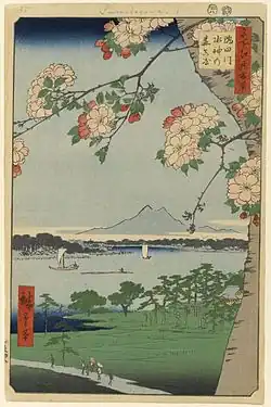 29. Masaki- und Suijin-Wäldchen am Sumidagawa [1856-08]