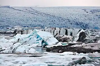 Breiðamerkurjökull mit Jökulsárlón (Aufnahme 2010)
