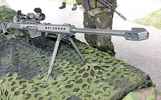 Laut Hersteller absorbiert die Mündungsbremse des Barrett M82 bis zu 70 % des Rückstoßes