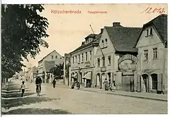 Giebelständige Bauernhäuser und spätere traufständige Bürgerhäuser in Altkötzschenbroda (1910)