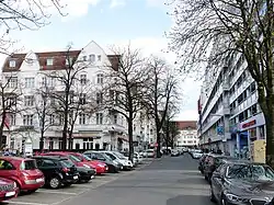 Bornstraße, rechts das Forum Steglitz