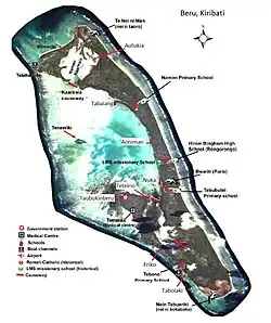 Beschriftetes Satellitenfoto von Beru