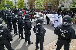 Demonstration gegen den Landesparteitag der Alternative für Deutschland am 15. Mai 2021 in Braunschweig