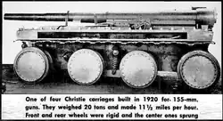155-mm-Selbstfahrlafette von Christie (1920)