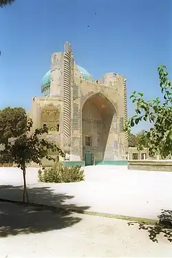 Überdimensionierte Seilstäbe als Portalrahmung, Schrein von Khwaja Abu Nasr Parsa in Balch, Afghanistan (um 1590)